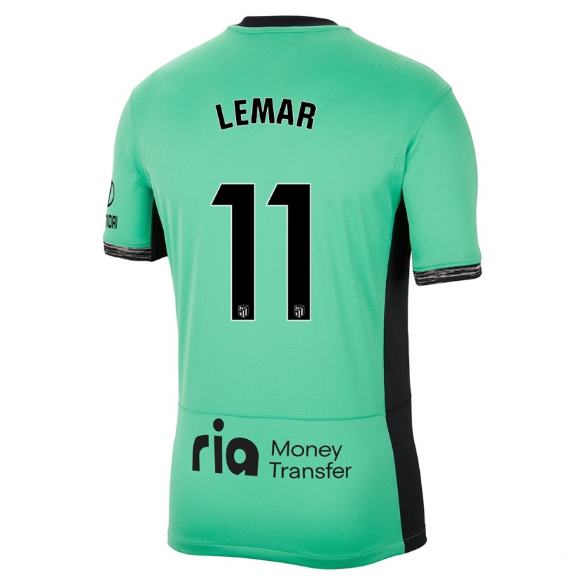 Dames Thomas Lemar #11 Lente Groen Thuisshirt Derde Tenue 2023/24 T-Shirt