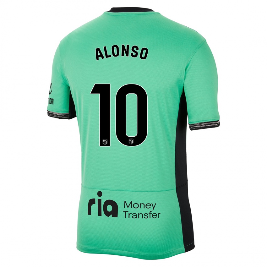 Dames Javi Alonso #10 Lente Groen Thuisshirt Derde Tenue 2023/24 T-Shirt